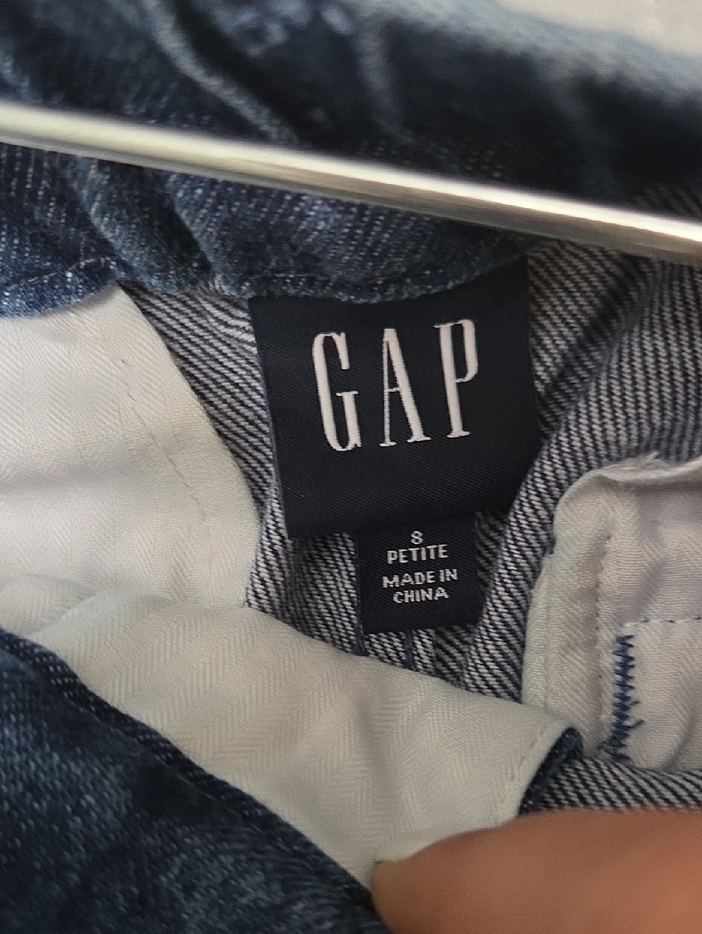 Gap 365 High Rise Wide Leg Denim Blue Jeans Sz 8 100% Cotton Zipper - Picture 2 of 11